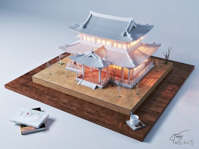 3D Japanese Temple Model