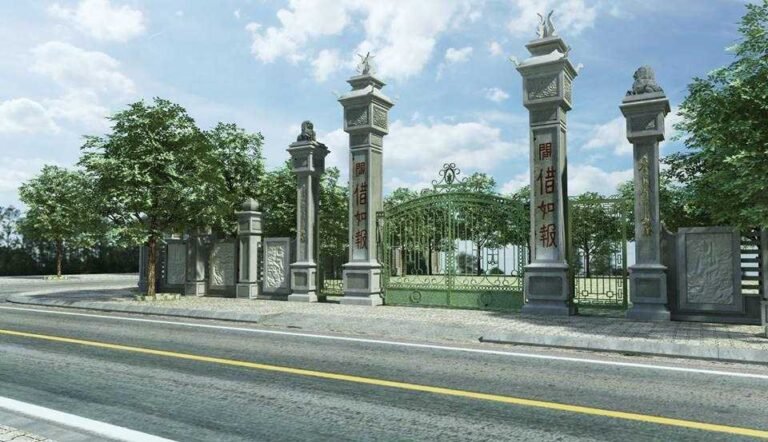 Ancient Temple Gate Vector