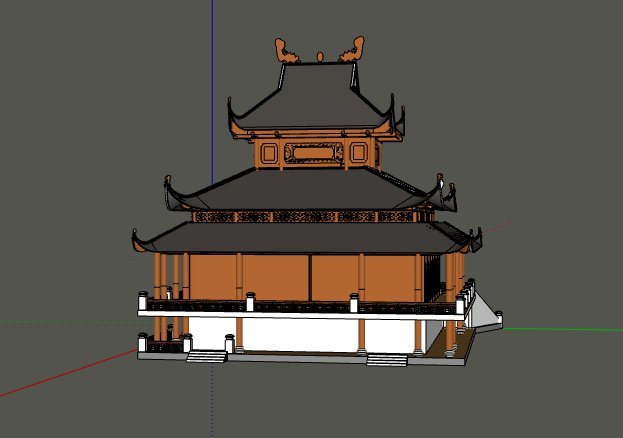 Chinese Temple SketchUp Model