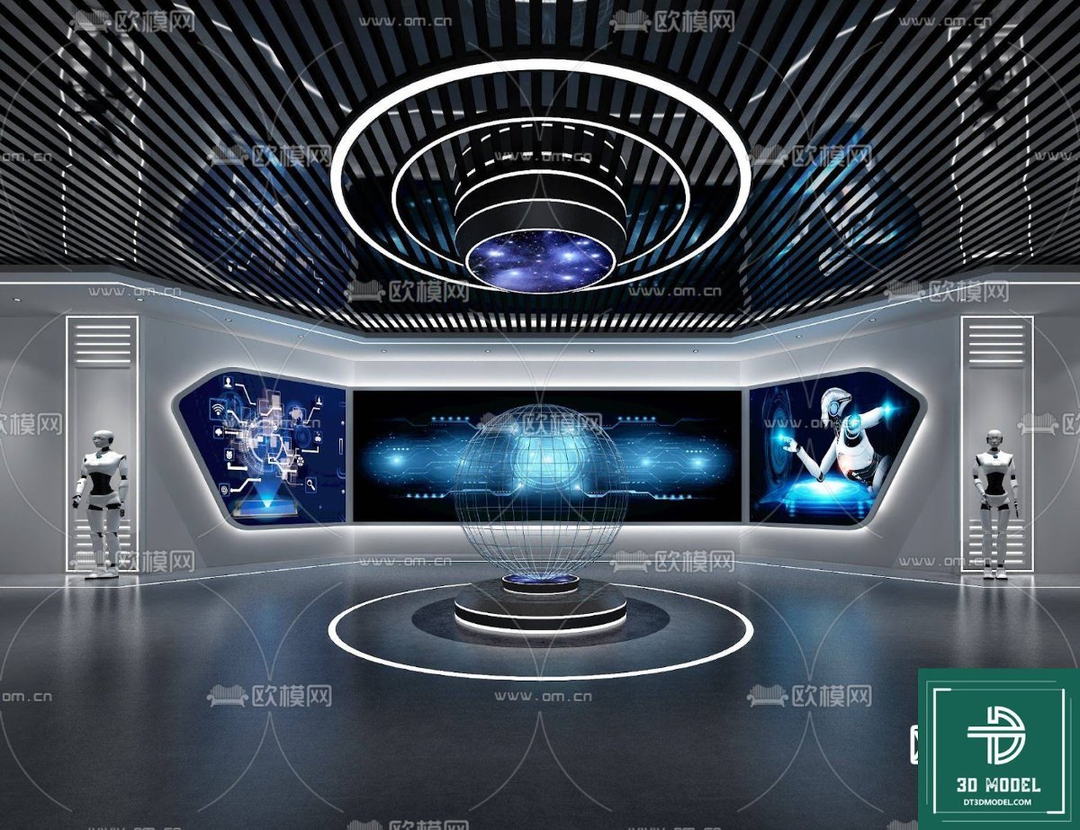 High-tech exhibition hall SketchUp