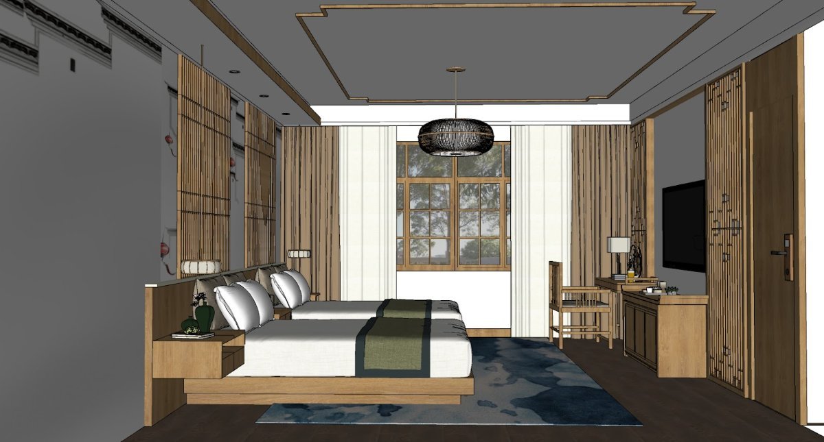Homestay Interior Design Sketchup