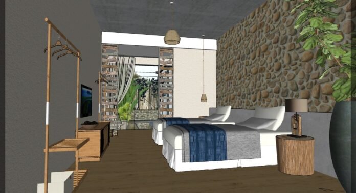 Homestay interior design Sketchup