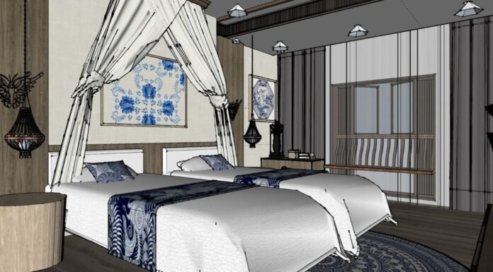Homestay Interior Design Vector