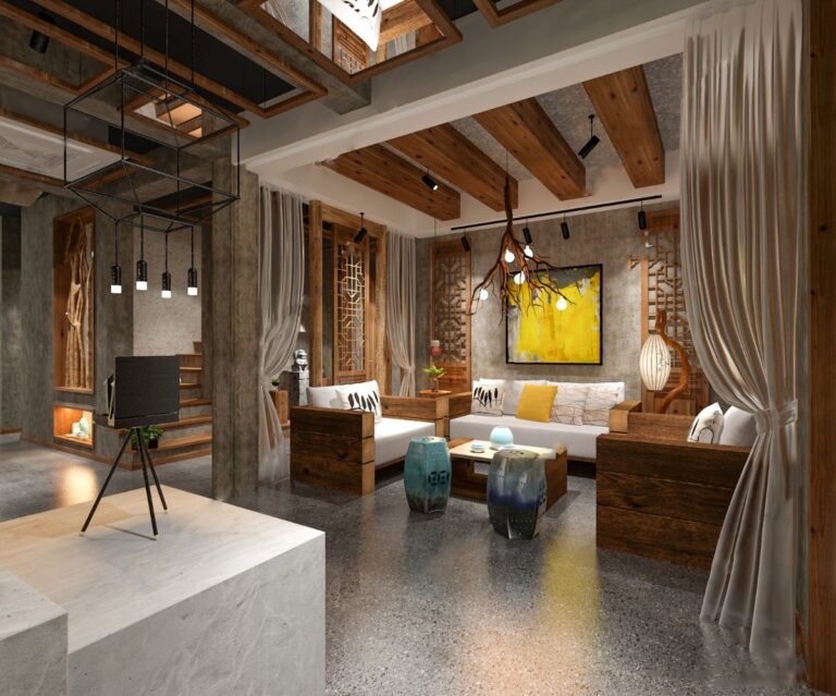 Homestay Interior Design Vector