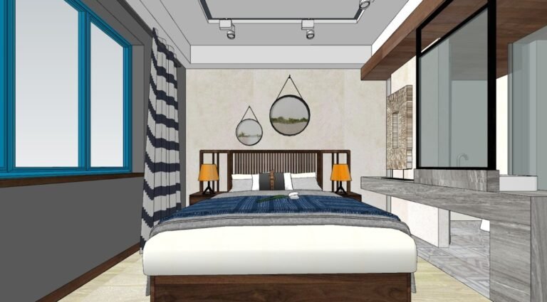 Homestay Interior Design Vector