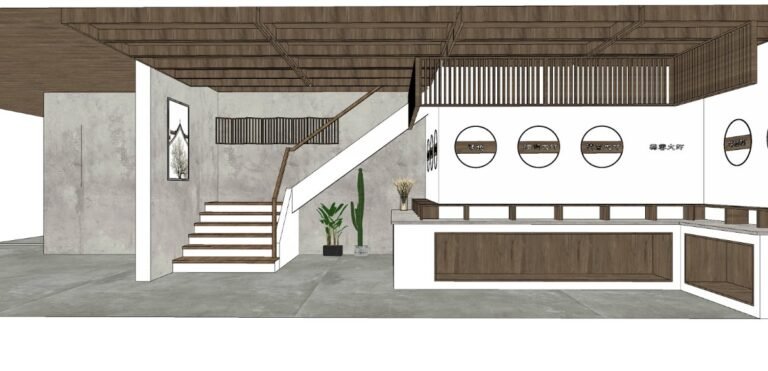 Homestay Interior Design Vector