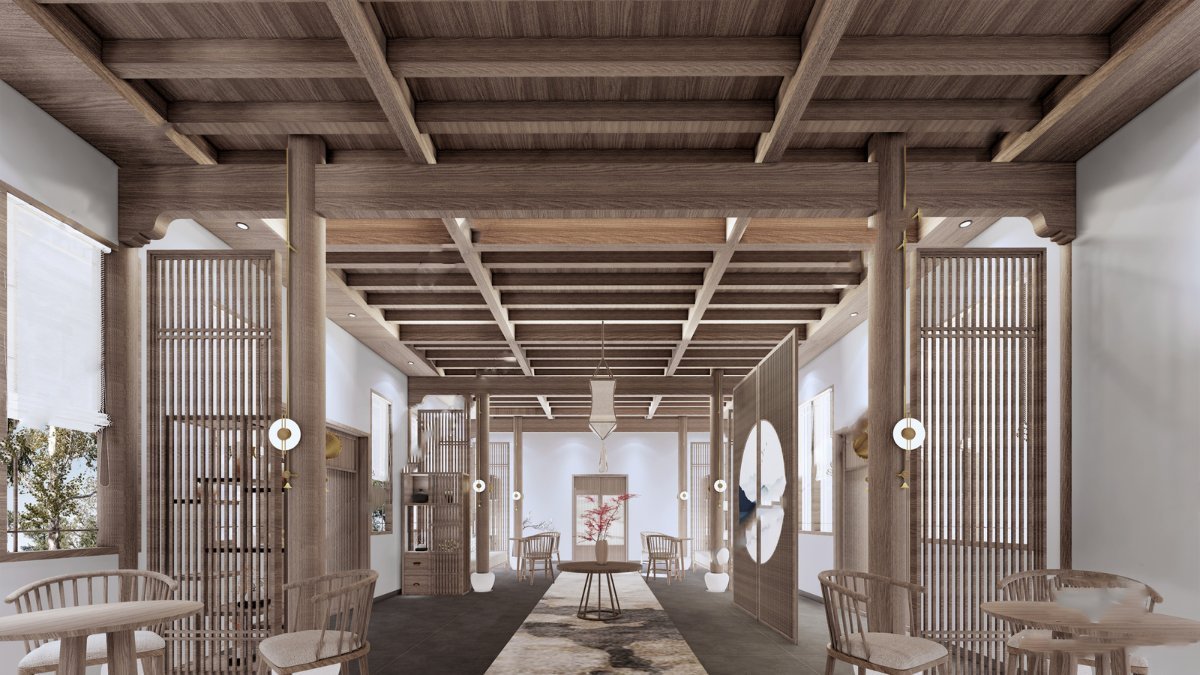 Homestay Interior Design Vector