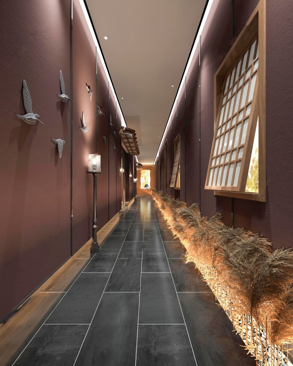 Homestay Interior Design Vector