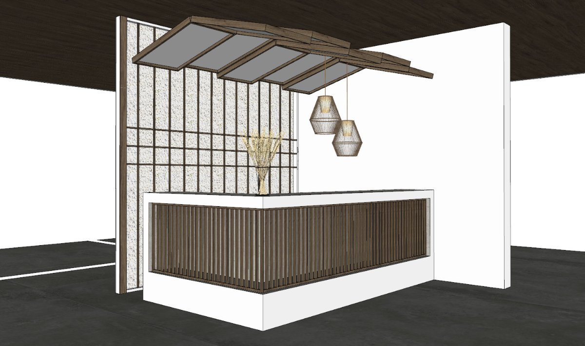 Homestay reception desk design