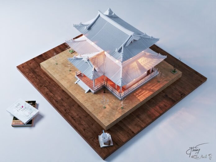Japanese Temple 3D Model