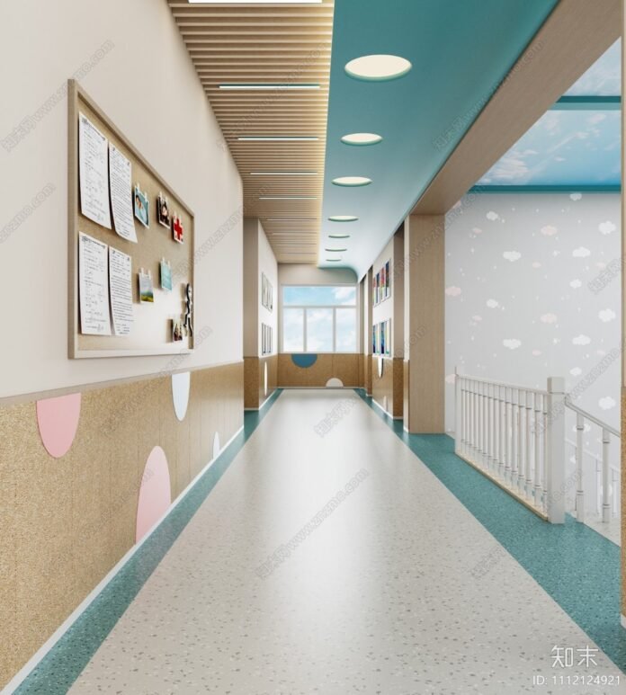 Kindergarten hallway 3D model