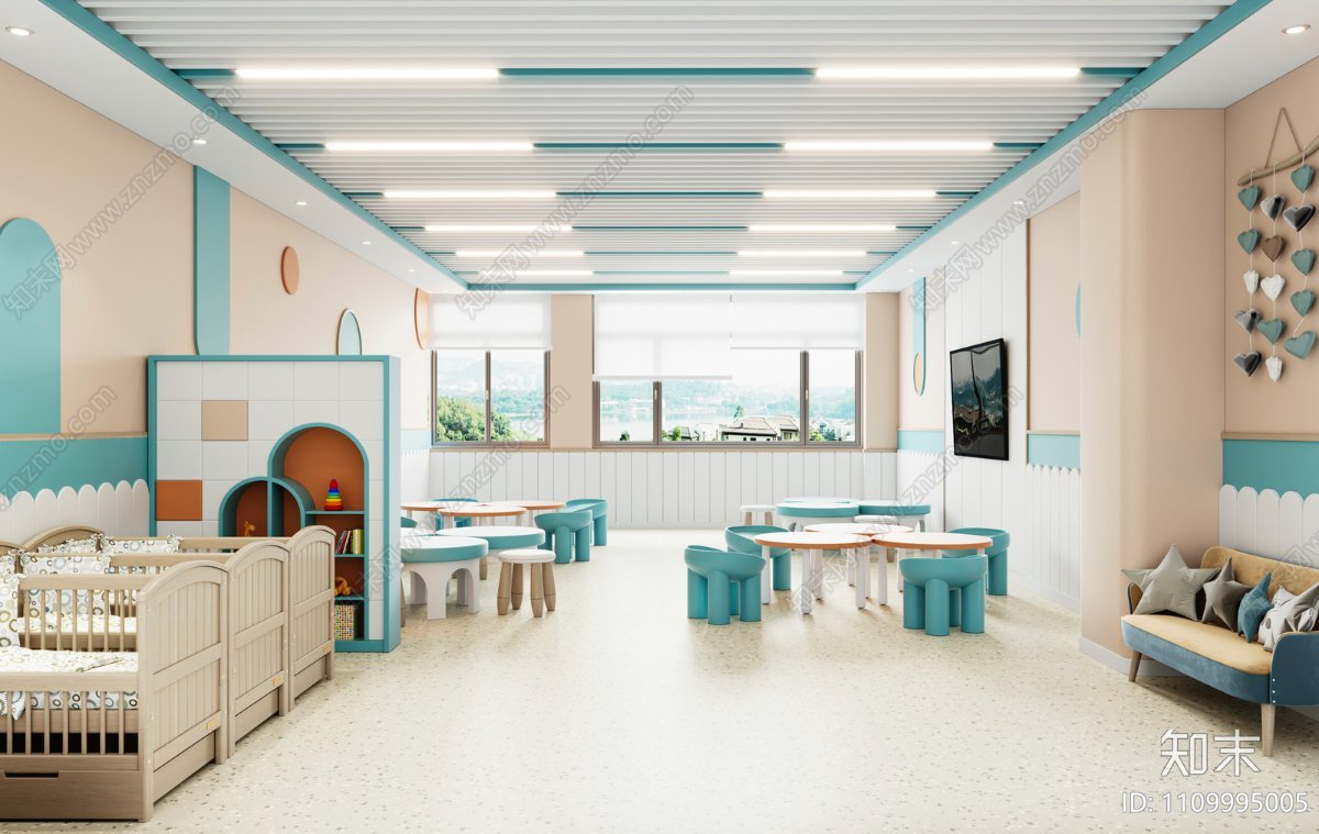 Kindergarten interior 3D model