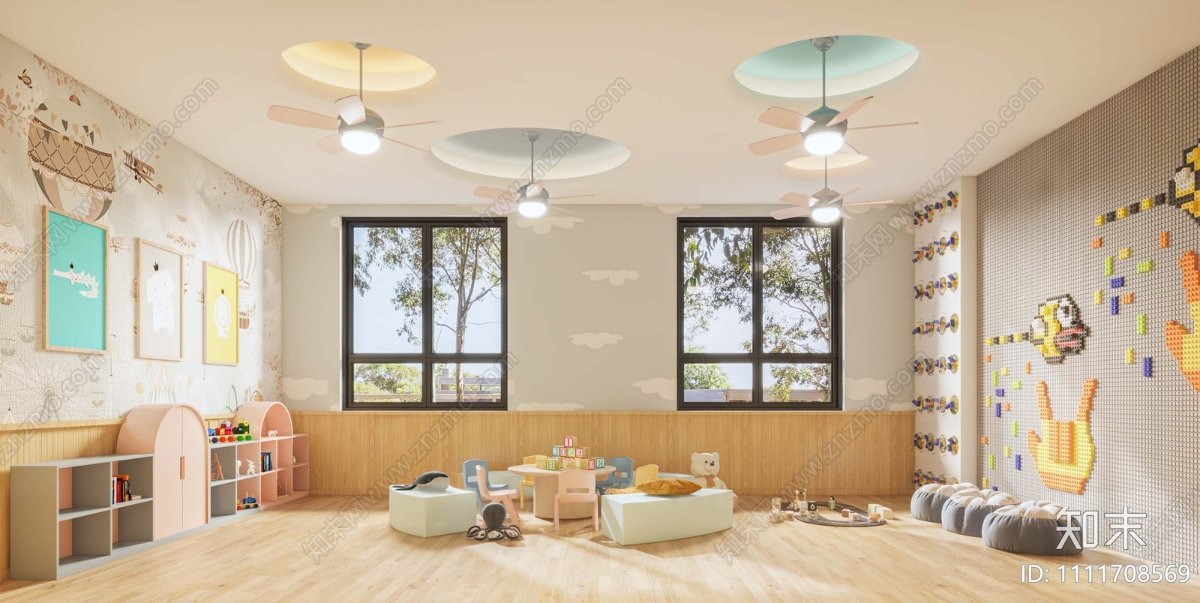 Kindergarten interior 3D model