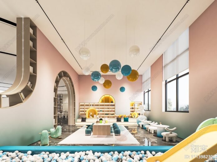 Kindergarten Interior Design Vector