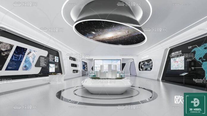 Modern Exhibition Hall 3D Model