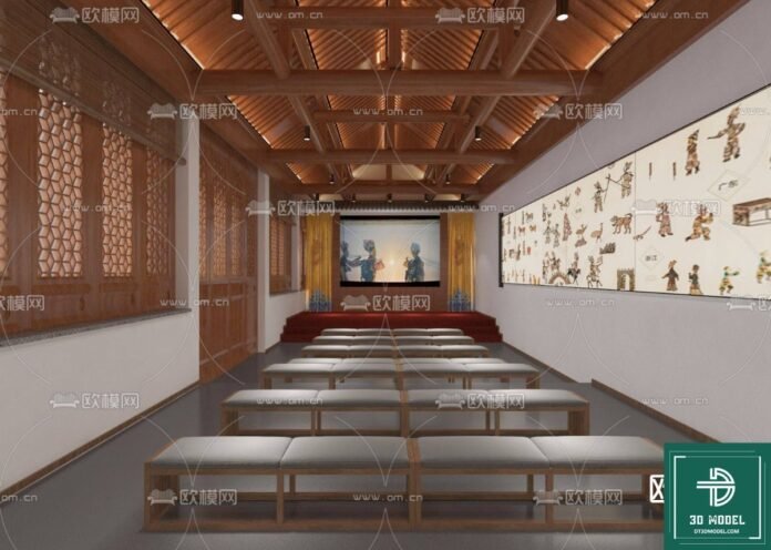 SketchUp Exhibition Hall 3D Model