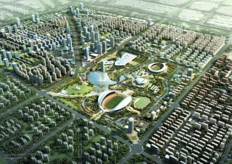 Urban planning 3D render