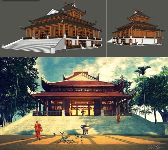 Vietnamese temple 3D model