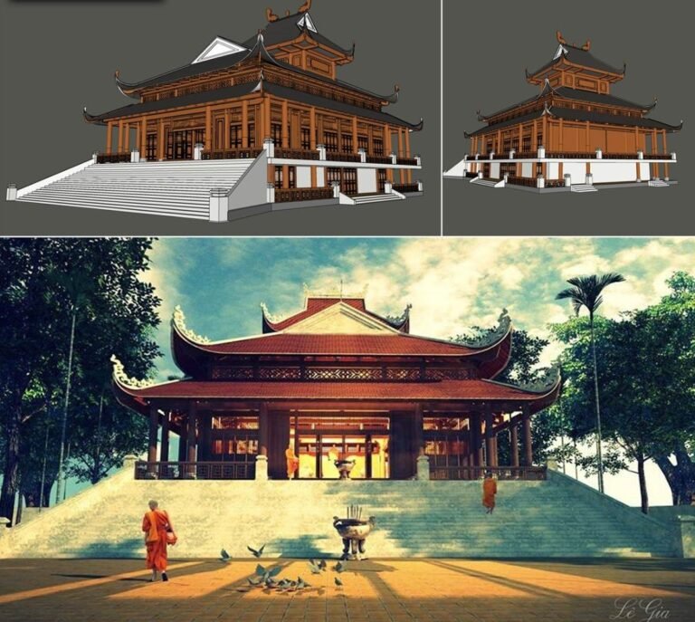 Vietnamese temple 3D model